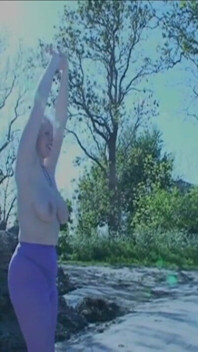 Huge boobs sexy blonde humiliating outside whipping