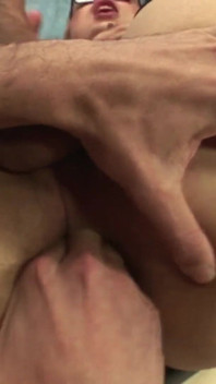 Tranny Fernanda takes a fist in her ass before getting his dick