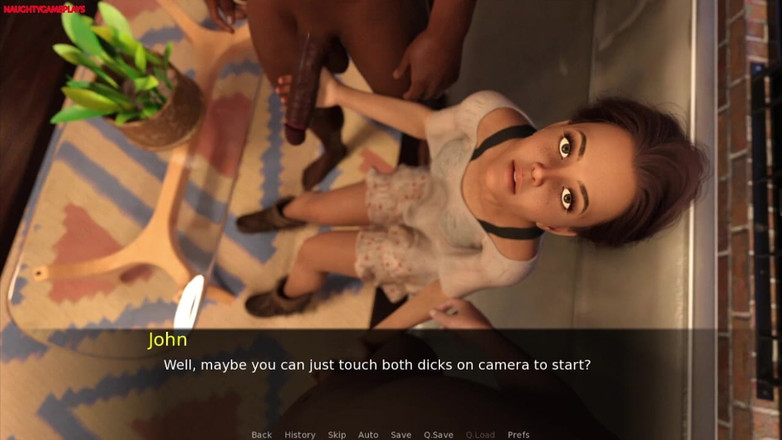 Naughty gameplays: Hotwife 第1部分 - 丈夫观看和拍摄妻子被她的第一个大黑鸡巴操，热辣人妻吮吸和乱搞一个大黑鸡巴 - 色情游戏