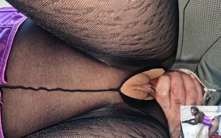 Nylon Xtreme: POV Katy Katy leoparden-nylonumhüllung