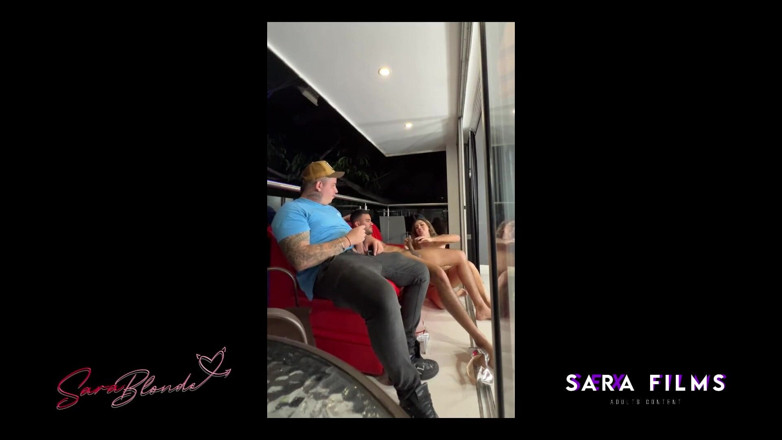Sara Blonde: Di sebalik Tabir - Mengongkek Dan Menghisap Zakar Besar Kekasihnya Semasa...