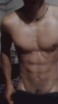 A Muscular Teen Boy Show His Body