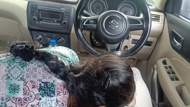 Inba: Office Manager Enjoying Hot Romance with Married Colleague Inside Car...