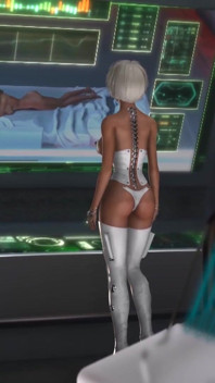 Awek batang fi seksi 3d Android bermain dengan seorang wanita panas di stesen angkasa