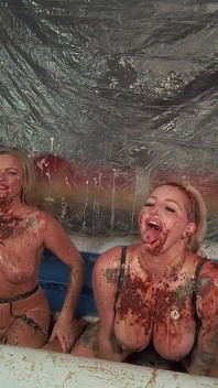 Sploshing Wet & Messy Party - Loula and Nikki
