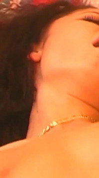 Amateur brunette fucked on the bed by long dick