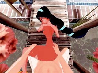 Hentai Smash: La princesse Jasmine avale ton sperme et se fait baiser...