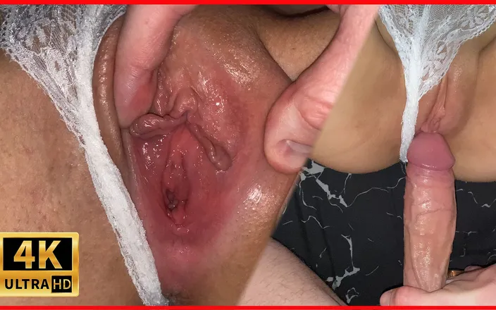Erect Dick: Fucking and Masturbating 18 Year Old Pussy in White Lingerie! POV!
