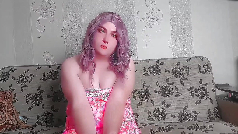 Kitty_Cross: 장난스럽게 웃으면서 곡선을 보여주는 저항 할 수없는 Sissy