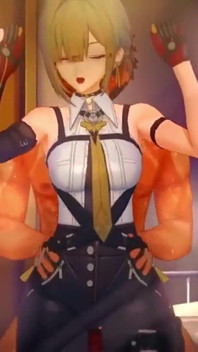 Zenless Zone Zero - Evelyn com tesão esguichando em todos os lugares enquanto leva uma gozada interna profunda - 3D Hentai Animations