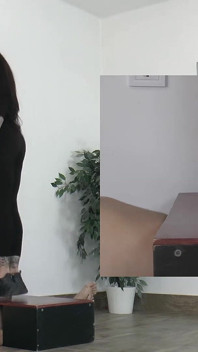 Orgasme hamba di bawah kasut platform Puan Cleo