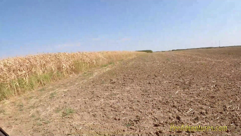 Pee Adventures: Pisella in un campo di grano e bagnata la gonna