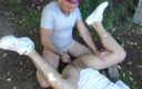 USED BAREBACK BY PORNSTARS HUGE COCK: Sexy joven heterosexual preñada en parque al aire libre