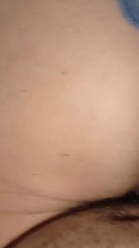 Reverse Cowgirl of a Mature Woman with a Big Butt