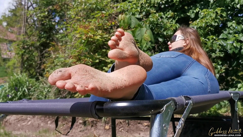 Goddess Lena: Dirty feet, you still have to lick