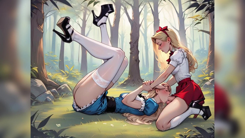 Shemale AI Porn: Transen schwanz-blowjob