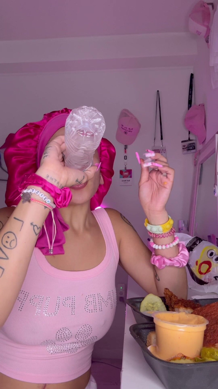Nali Marie: Spicy Food Mukbang Overeating Facestuffing Petite Girl Eating Hot Food...