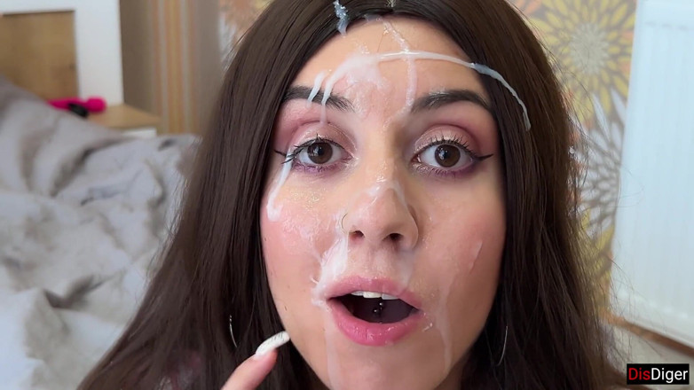 Dis Diger: Cum on Face Compilation Facial Cum in Mouth Swallow Huge...