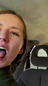 Highway Masturbation & Cum Eating