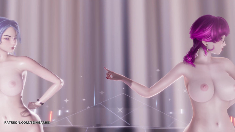 3D-Hentai Games: Momoland - Baam Ahri Kaisa Evelynn , sexy danza desnuda - Liga de...
