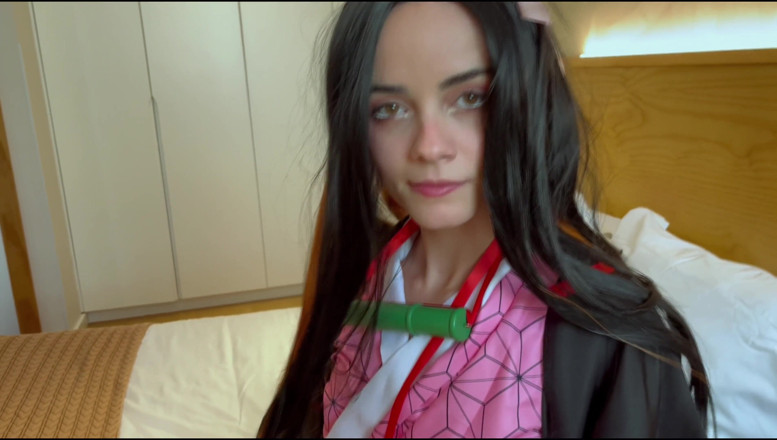 Sarahroomie: Nezuko Kamado Semen Demon из Кимэцу Но Яйба трахают и вымаливает камшот на лицо