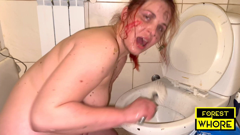 Forest-Whore: My Stupid Pig #6 Eating Garbage