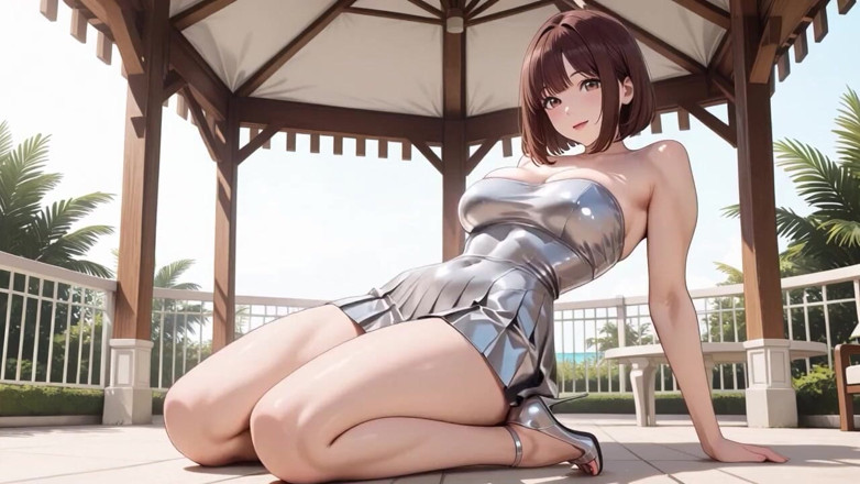Tay Swift X: Brown Haired Big Tits Silver Bikini Gazebo Creampie Overload Ahegao...