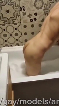 Massage a Sissy Femboy in the Bathroom Before Fucking!