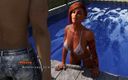 Dirty GamesXxX: Împletituri: tipul se distrează cu o mamă sexy lângă piscină-Ep10