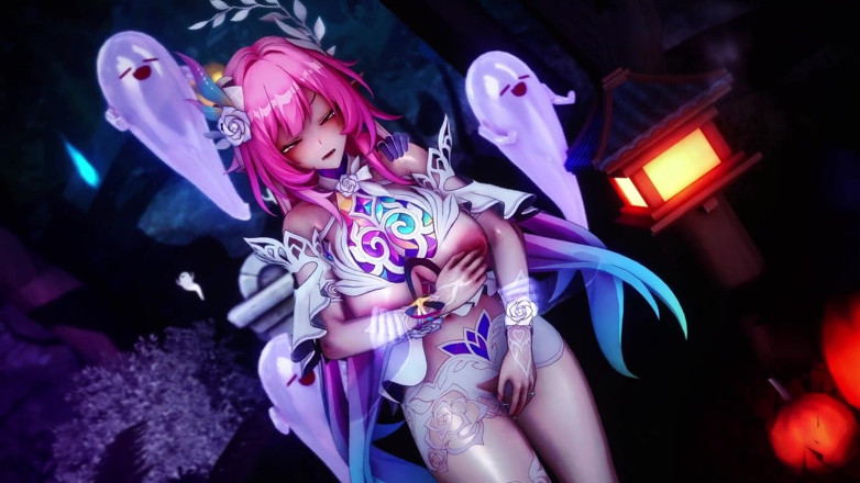 NSFWOtaku: Honkai Star Rail - Cyrena zerżnięta i zalana przez halloweenowego ducha -...