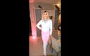 TS Melissa Glamour: Massive Cumshooting in Pink Pvc Legging