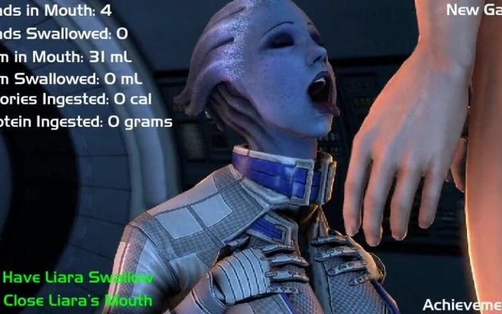 LoveSkySan69: Liara - Mass Effect - jugando con contenedor de basura, por Loveskysan