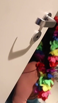 Big Ass Brunette Enjoys Carnival Jumping on the Neighbor's Stick