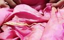 Satin and silky: 邻居哥的粉红色阴影缎面丝质萨尔瓦摩擦鸡巴头（24）