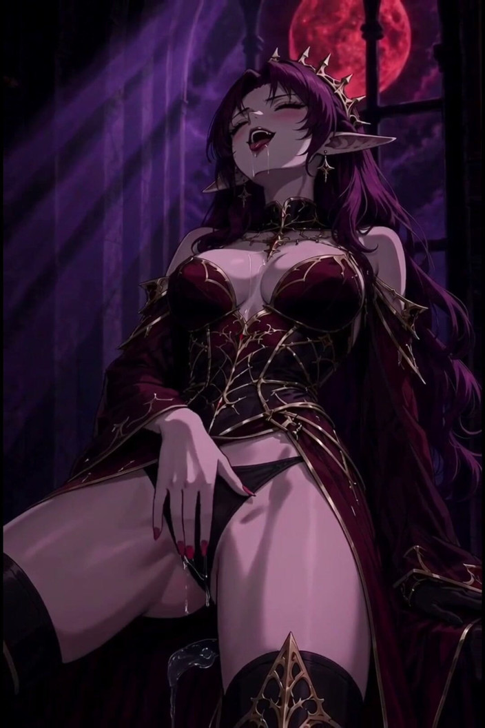 Wertstofsamler: 3 boyutlu anime vampir kraliçesi ayın ışığında mastürbasyon yapıyor