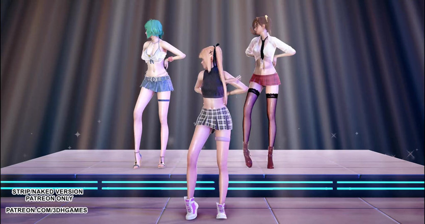 3D-Hentai Games: [mmd] conquistadora Doa Marie Rose Misaki Tamaki dança quente 4k 60fps