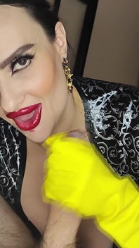 Click for Gif Blowjob and Handjob with Different Rubber Gloves From Latex Goddess