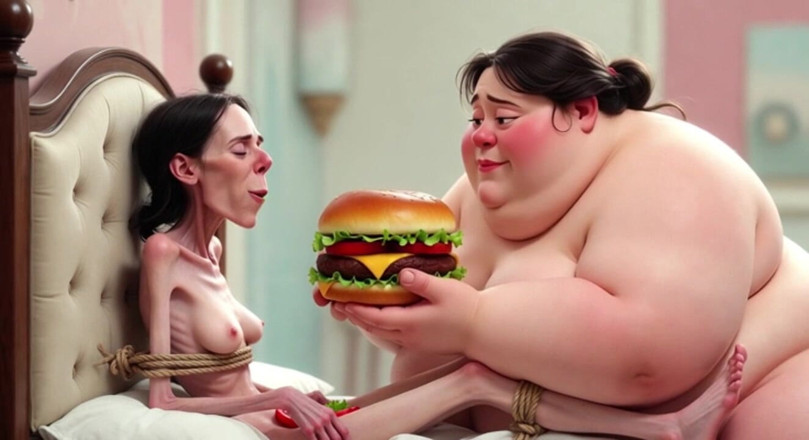 YOUR BEST FANTASY: Extremely Skinny Vs Massive SSBBW Feeding Session