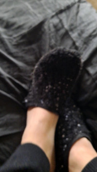 Fuzzy Sock Foot Peek-a-boo