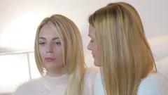 Two most beautiful Irish teens with perfect body playing with a vibrator