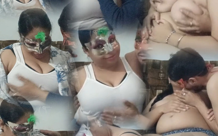 Sexgarl84: 仮面のデシグループ乱交、ワイルドキス、胸が仮面舞踏会で遊ぶ自家製の楽しみ