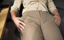 Teasecombo 4K: Naughty Colleague Seduces You with Her Fat Cameltoe in Trousers