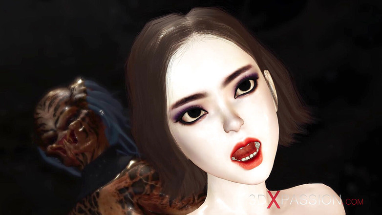 3dxpassion-transgender: Super nadržená sexy sekretářka má tvrdý anální sex s predátorem...