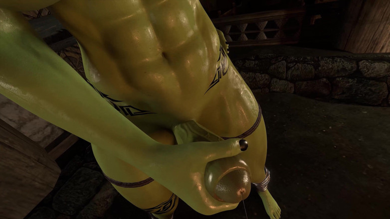 FutaPornoWorkshop: POV Futanari. Double Penetration with Orcs