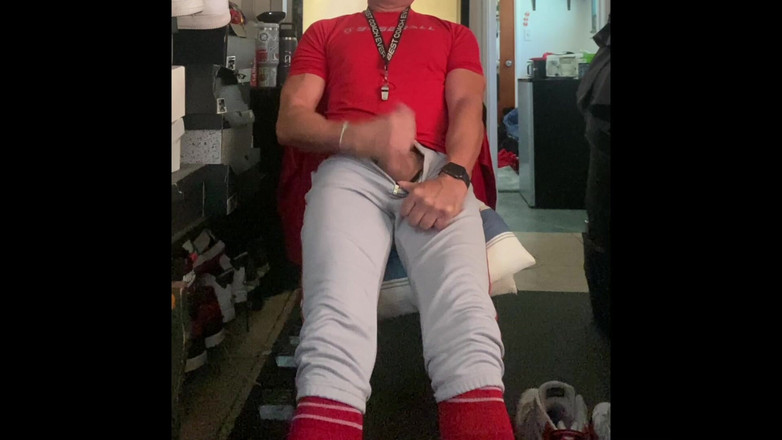 JockDad87: După tachinare Jockdad87 Shoots a Load N Baseball Gear