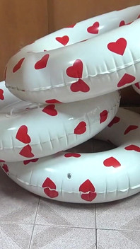 Heart Swimring Inflatable Float