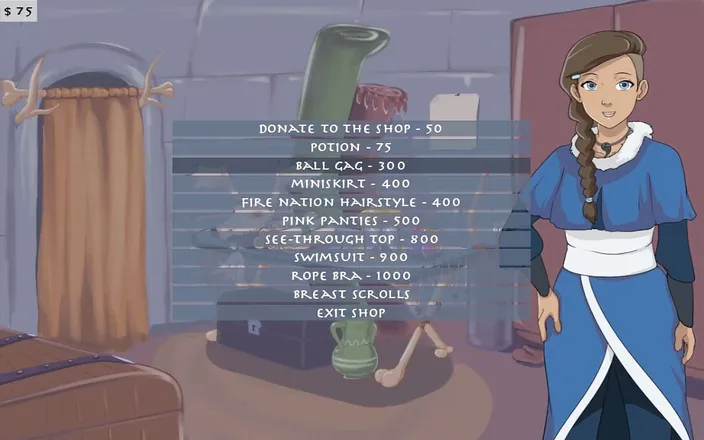 Cartoon Play: Four elements trainer part 2 (Book 1 water) (Slave route)