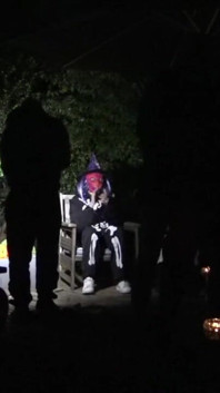 Amateur cam fucked bareback at night for Halloween