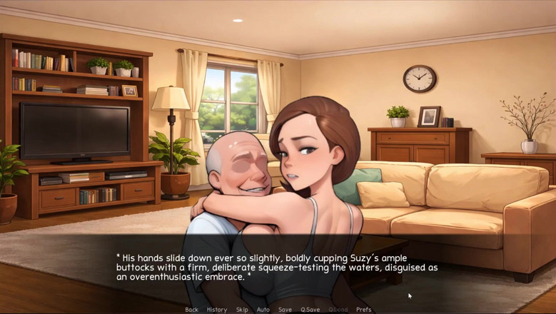 Cumming Gaming: Игра уроков дедушки, хентай табу, эпизод 1: отчим блуждает руками с моей невестой!