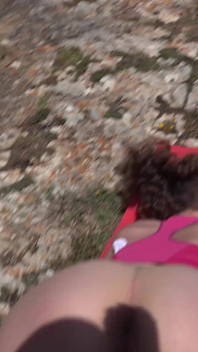 Calda miLF tedesca scopa sulla spiaggia